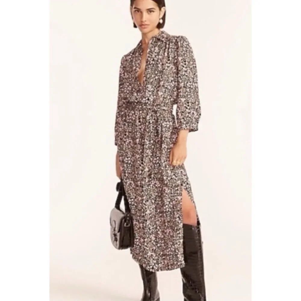 J. Crew - Long Sleeve Shirtdress in Fall Garden Floral Size 12 / NWOT